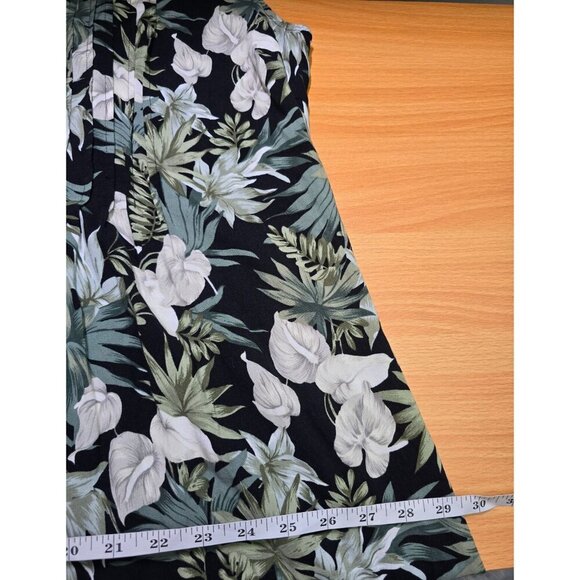 Vtg TEDDI Woman Maxi Dress Sz 22W Floral Boho Beach Tropical Pintucked Tie Waist - Picture 6 of 12